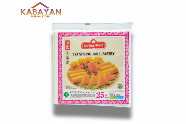 TYJ Spring Roll Pastry Lumpia 8 Inches 25 Sheets 340g Frozen